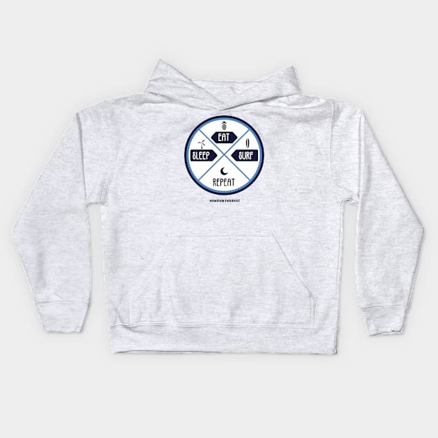 Circle of Life for Surfers Kids Hoodie by Hayden Mango Collective 